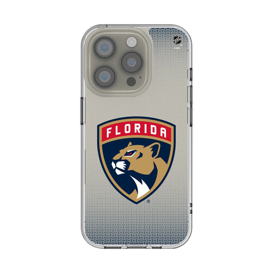Florida Panthers Linen Clear Phone Case for Apple iPhone