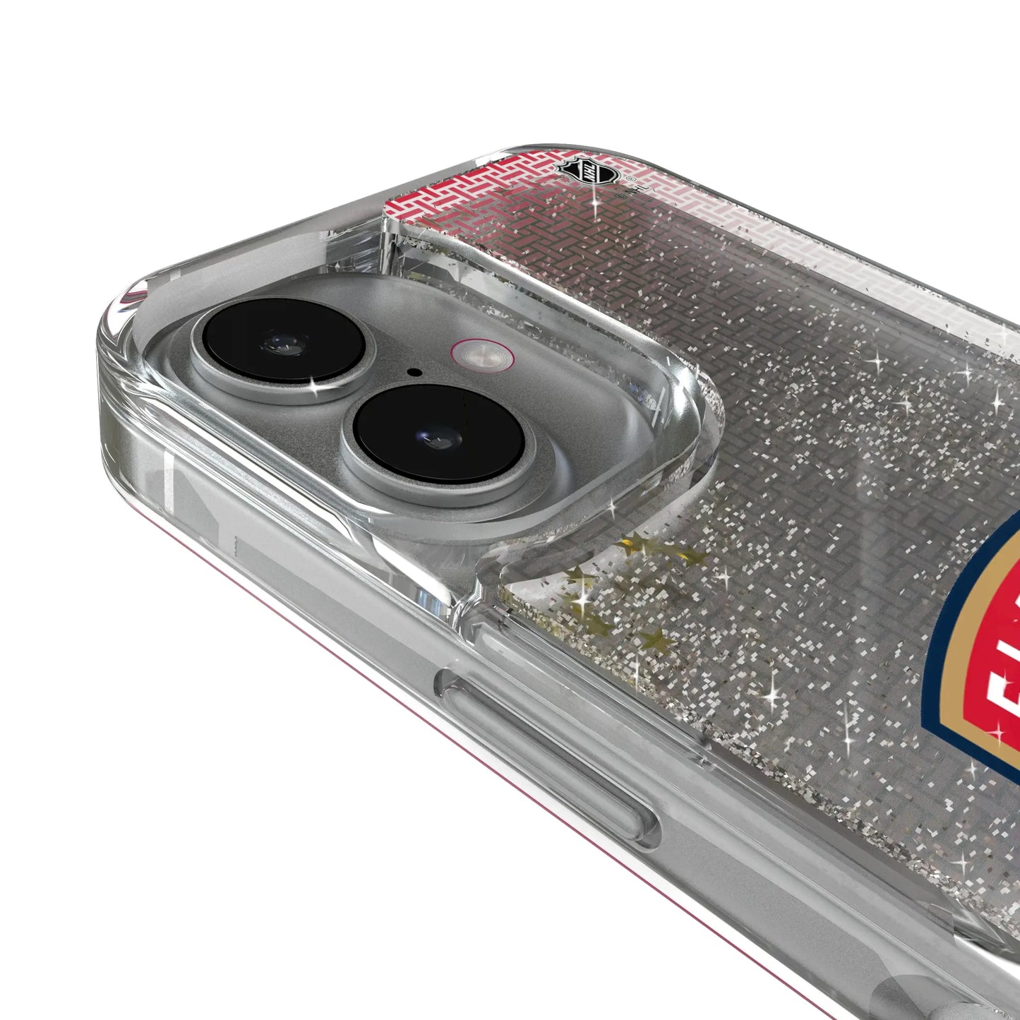 Florida Panthers Linen Glitter Phone Case for Apple iPhone