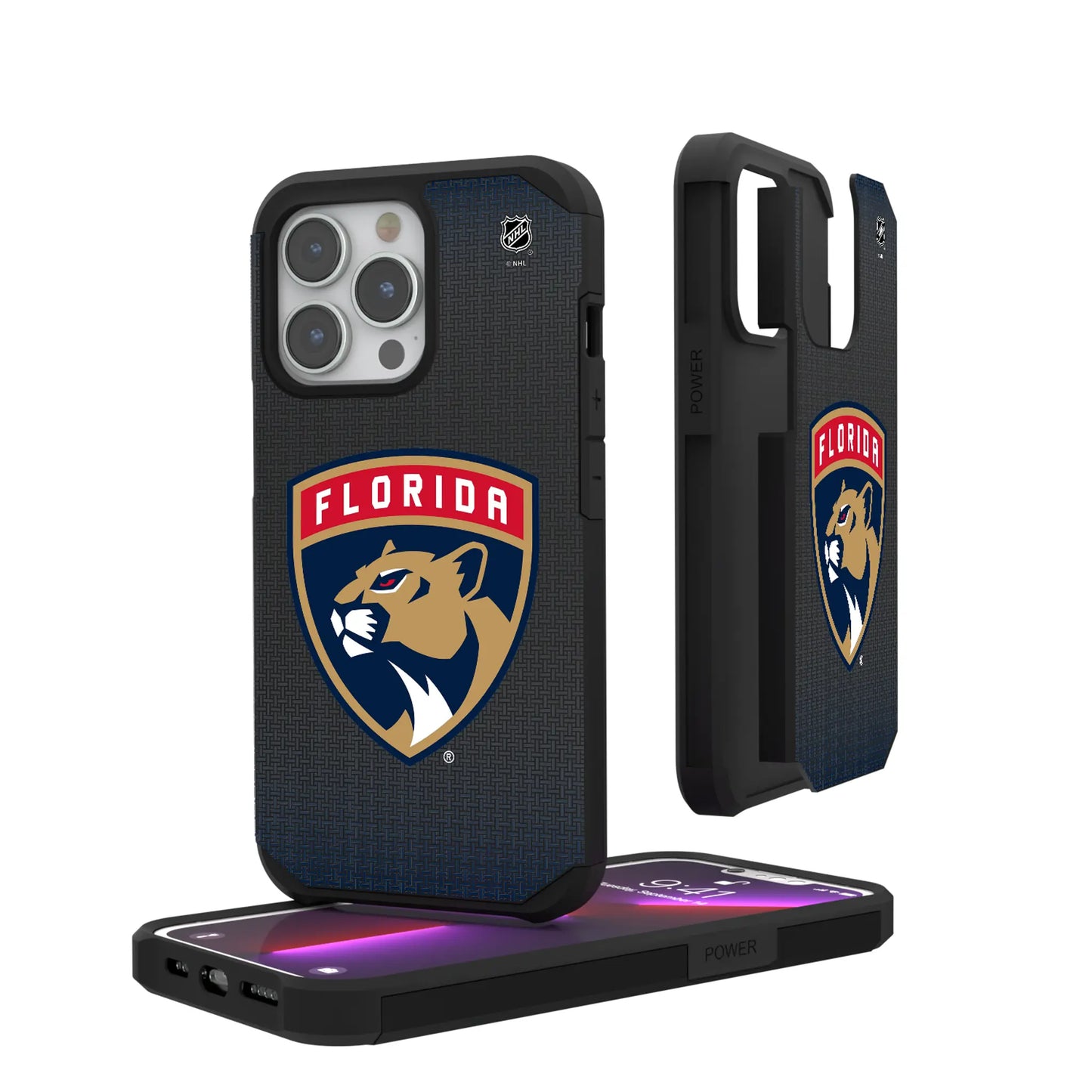 Florida Panthers Linen Rugged Phone Case for Apple iPhone