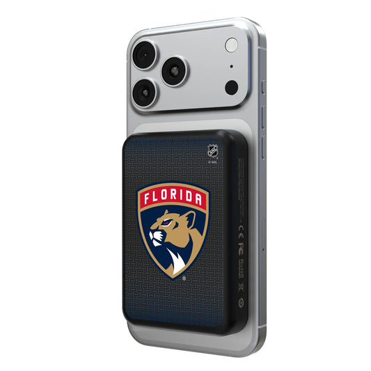 Florida Panthers Linen Wireless Mag Power Bank