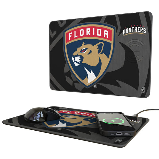 Florida Panthers Monocolor Tilt 15-Watt Wireless Charger and Mouse Pad