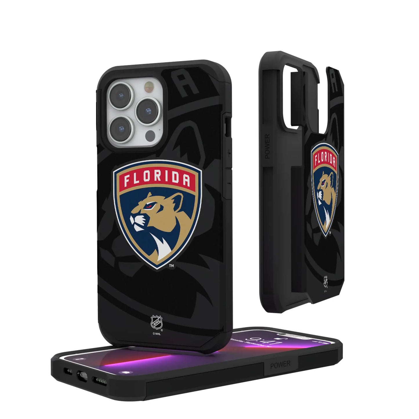 Florida Panthers Monocolor Tilt Rugged Phone Case for Apple iPhone