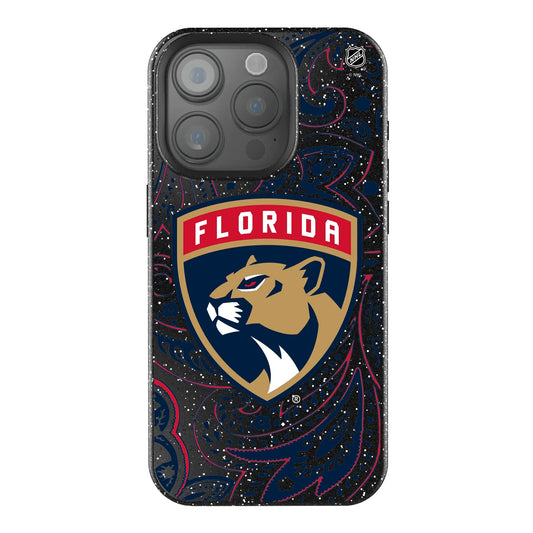 Florida Panthers Paisley Black Bling Phone Case for Apple iPhone