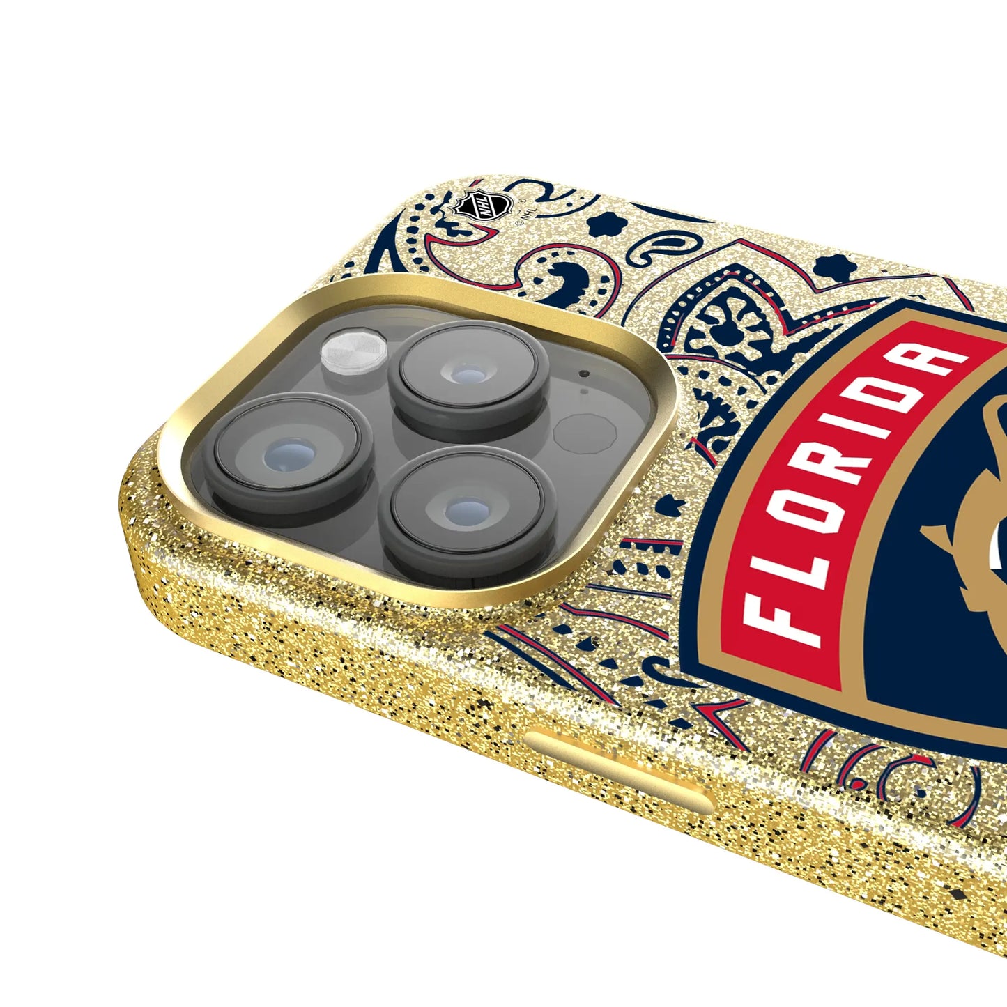 Florida Panthers Paisley Bling Phone Case for Apple iPhone