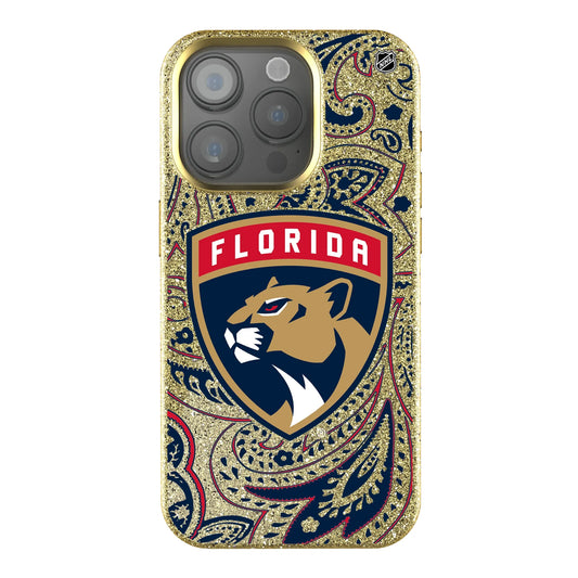 Florida Panthers Paisley Bling Phone Case for Apple iPhone