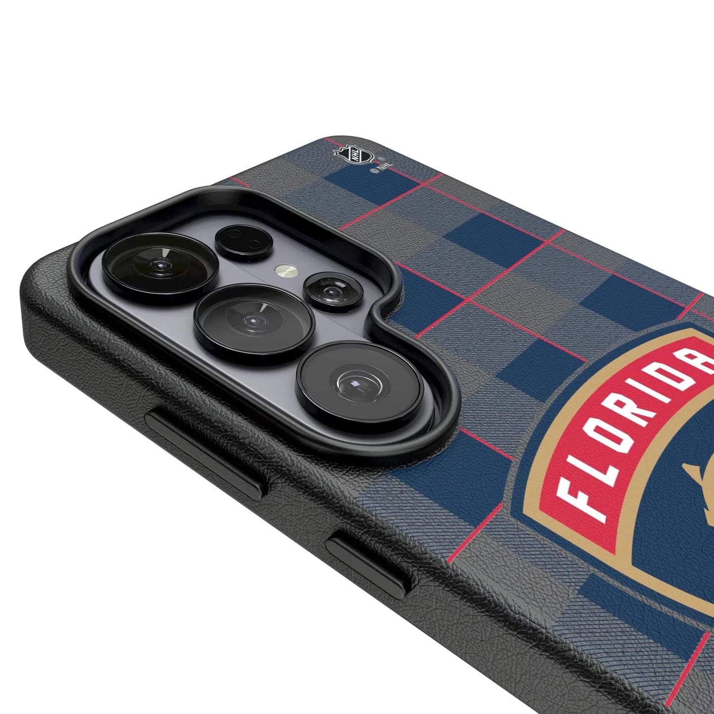 Florida Panthers Plaid MagSafe Compatible Phone Case for Samsung Galaxy