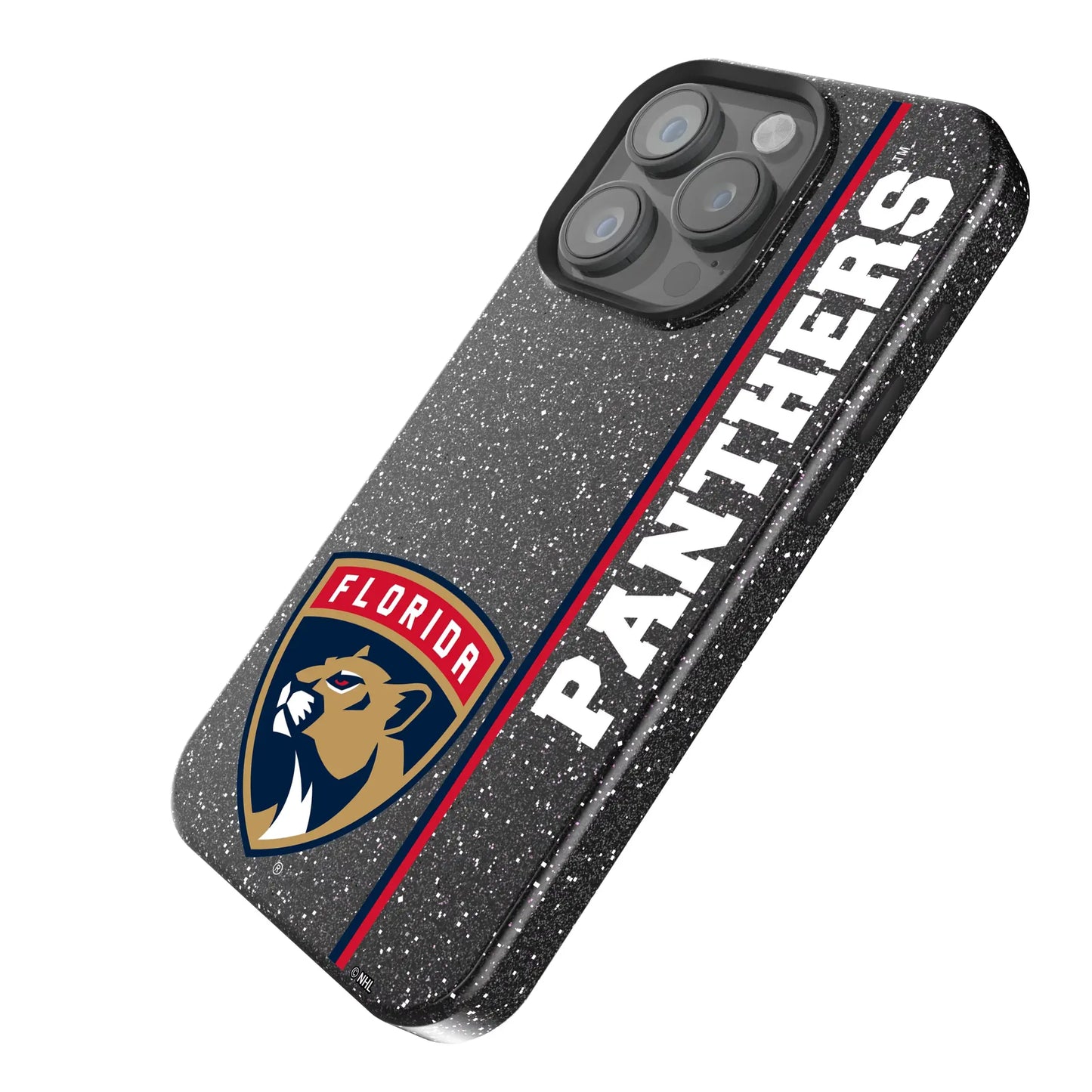 Florida Panthers Sidebar Black Bling Phone Case for Apple iPhone