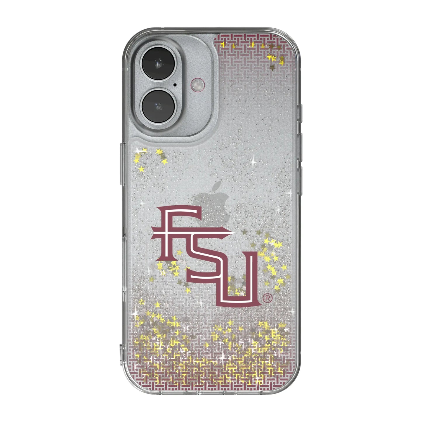 Florida State University Seminoles Athletic Wordmark Linen Glitter Phone Case for Apple iPhone