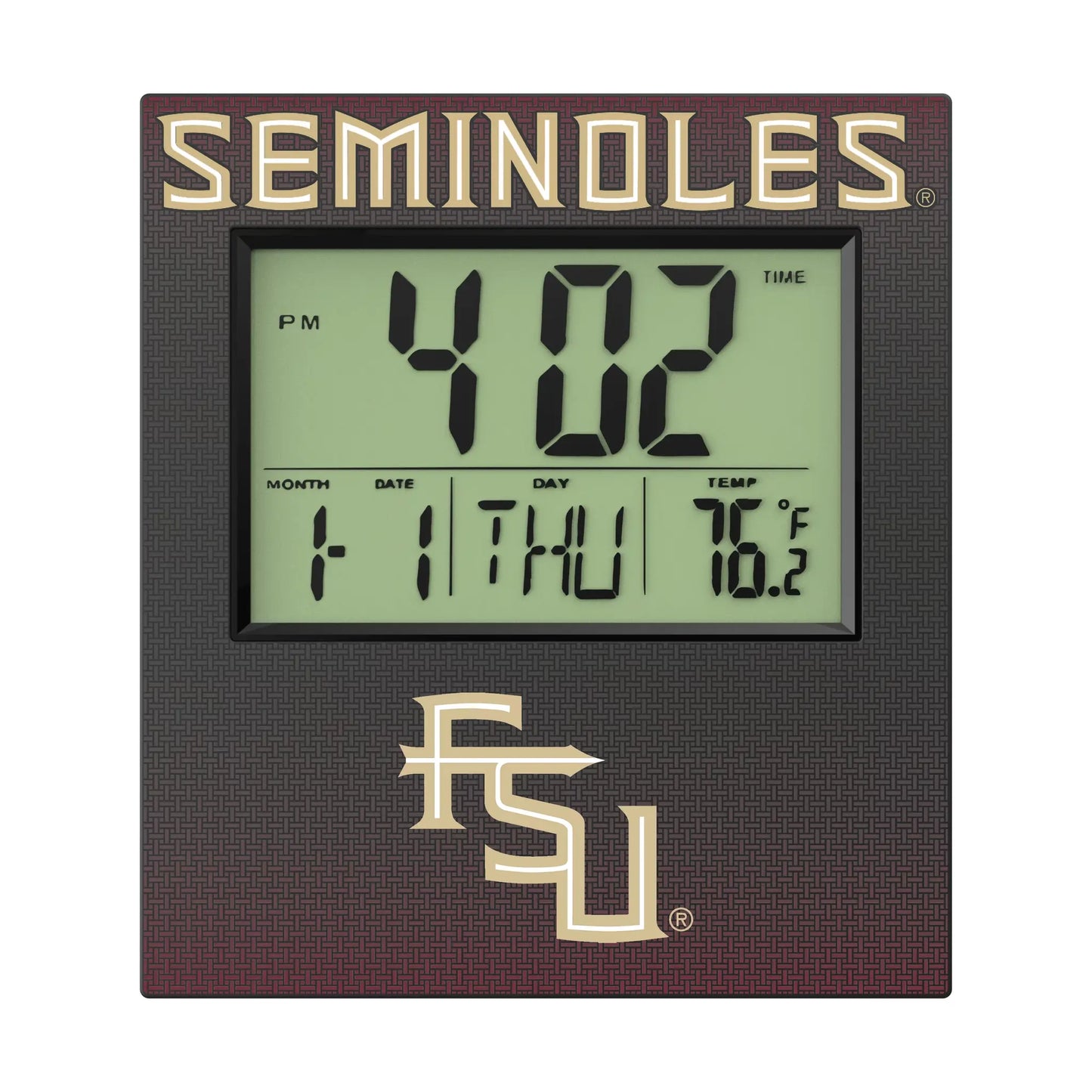 Florida State University Seminoles Athletic Wordmark Linen Wall Clock