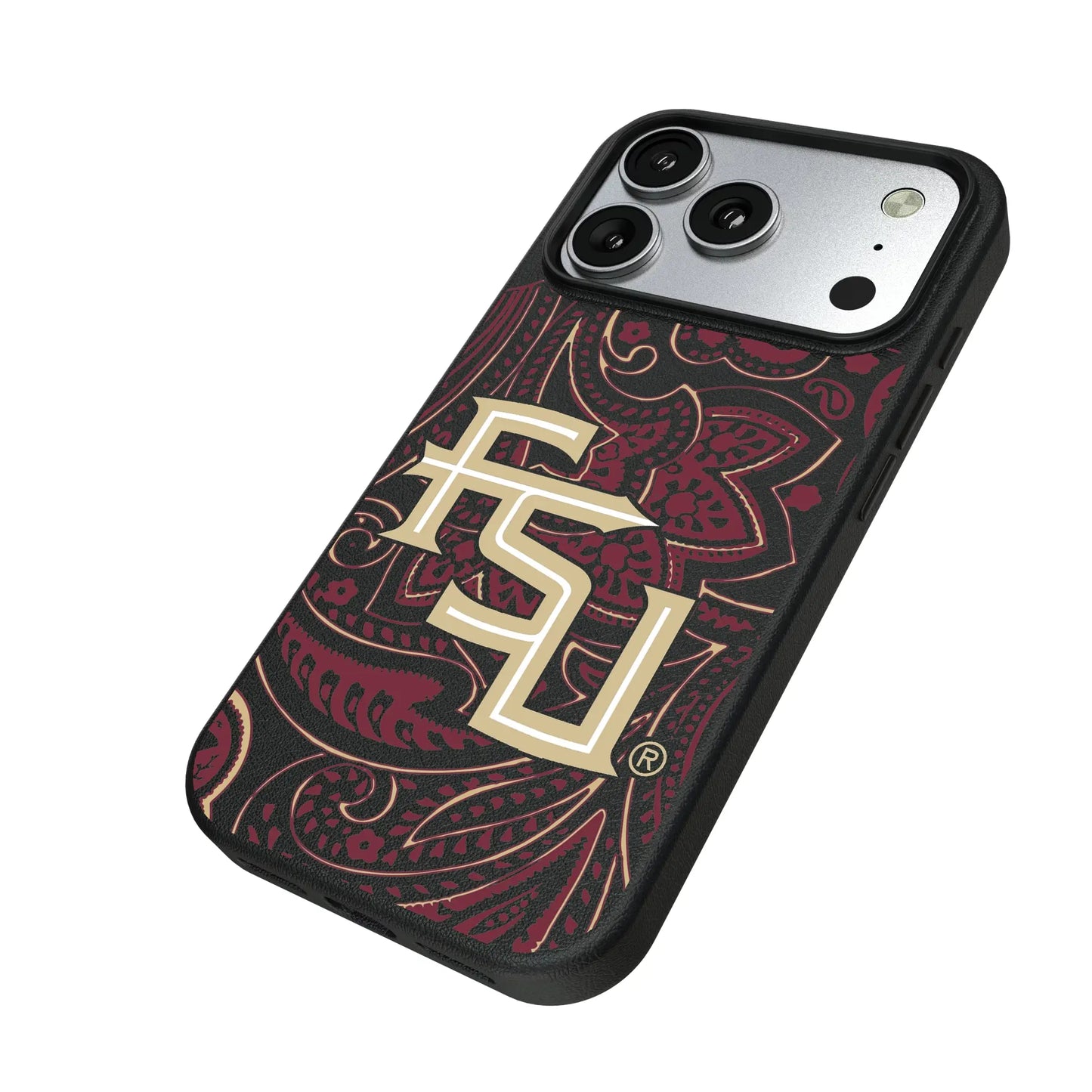 Florida State University Seminoles Athletic Wordmark Paisley MagSafe Compatible Phone Case for Apple iPhone
