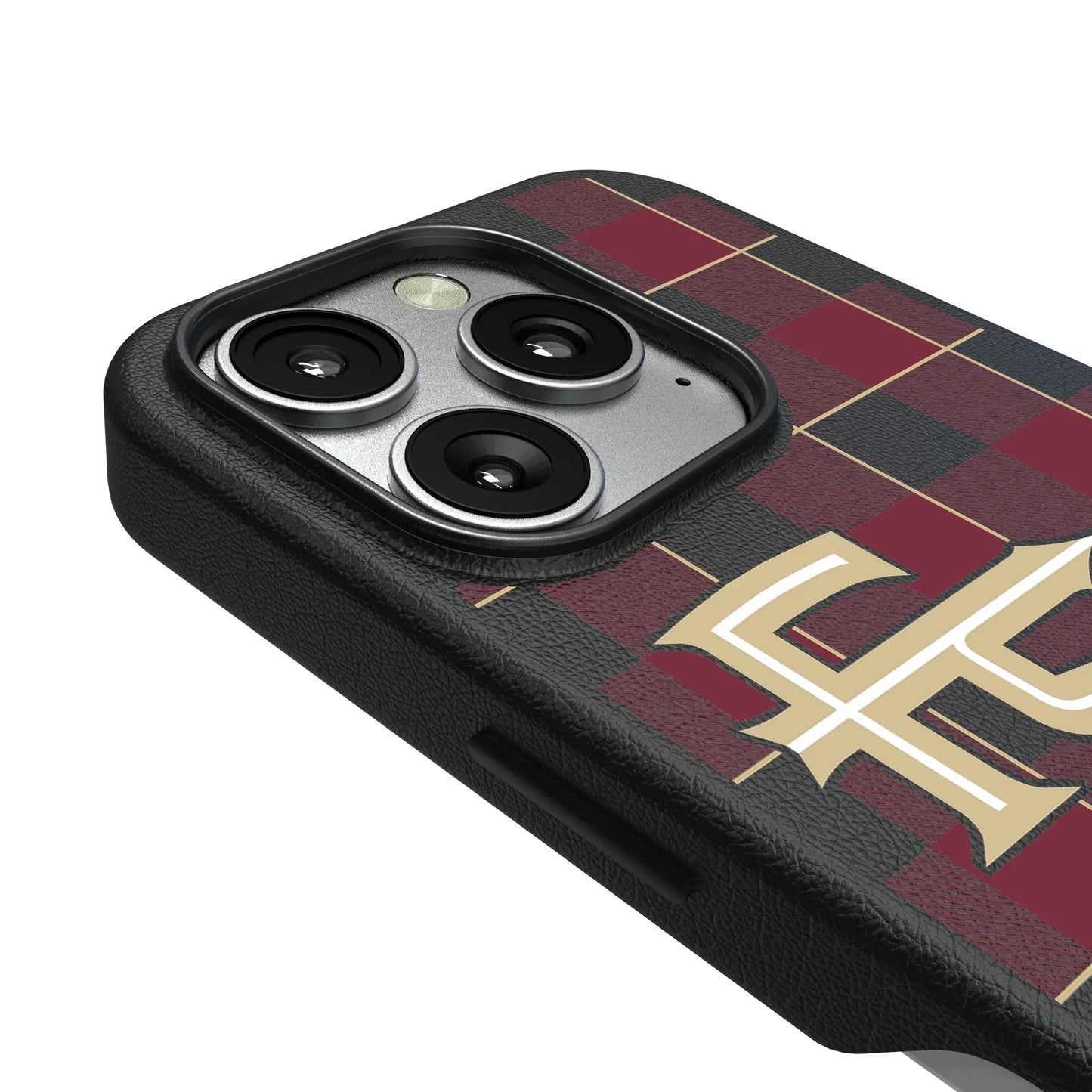 Florida State University Seminoles Athletic Wordmark Plaid MagSafe Compatible Phone Case for Apple iPhone