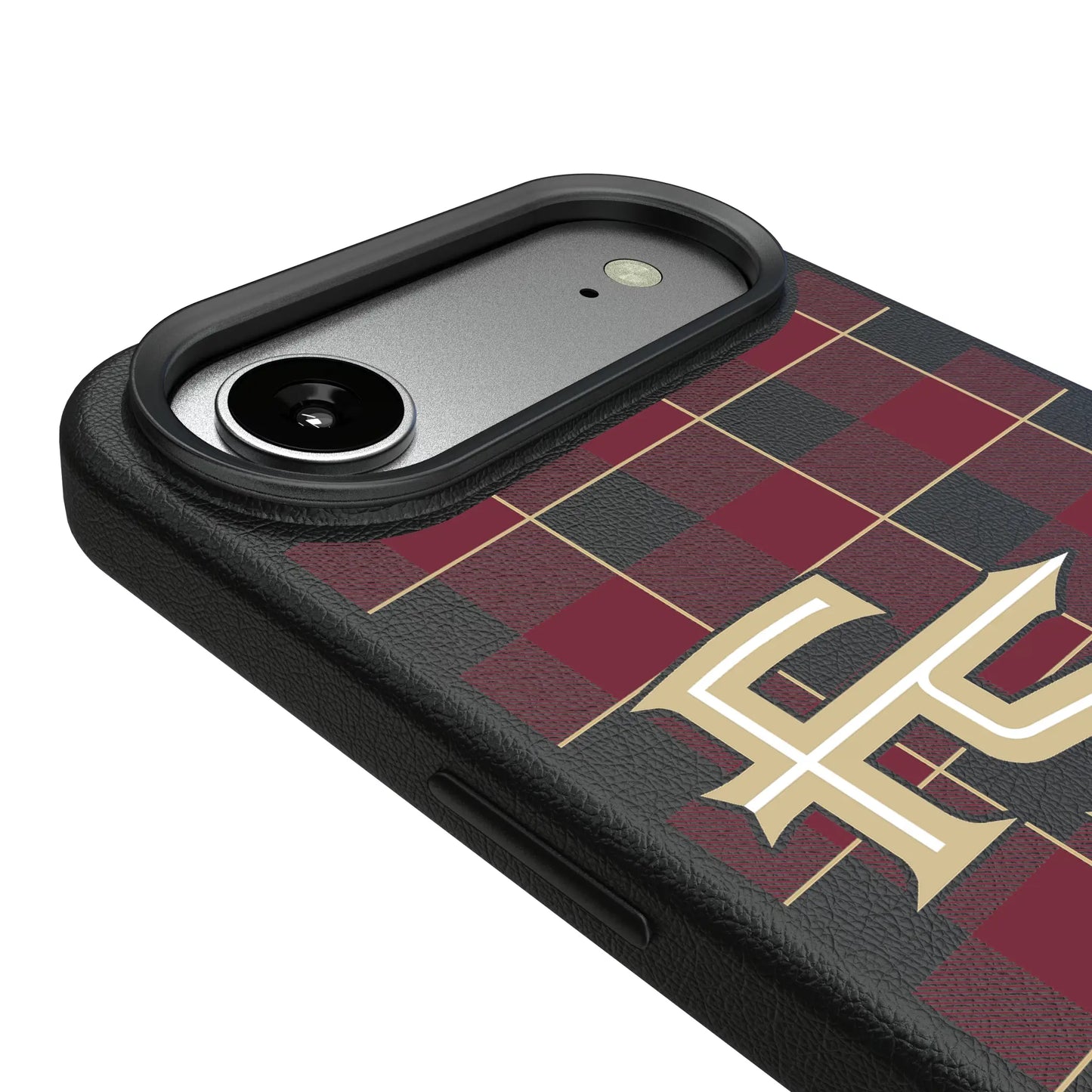 Florida State University Seminoles Athletic Wordmark Plaid MagSafe Compatible Phone Case for Apple iPhone