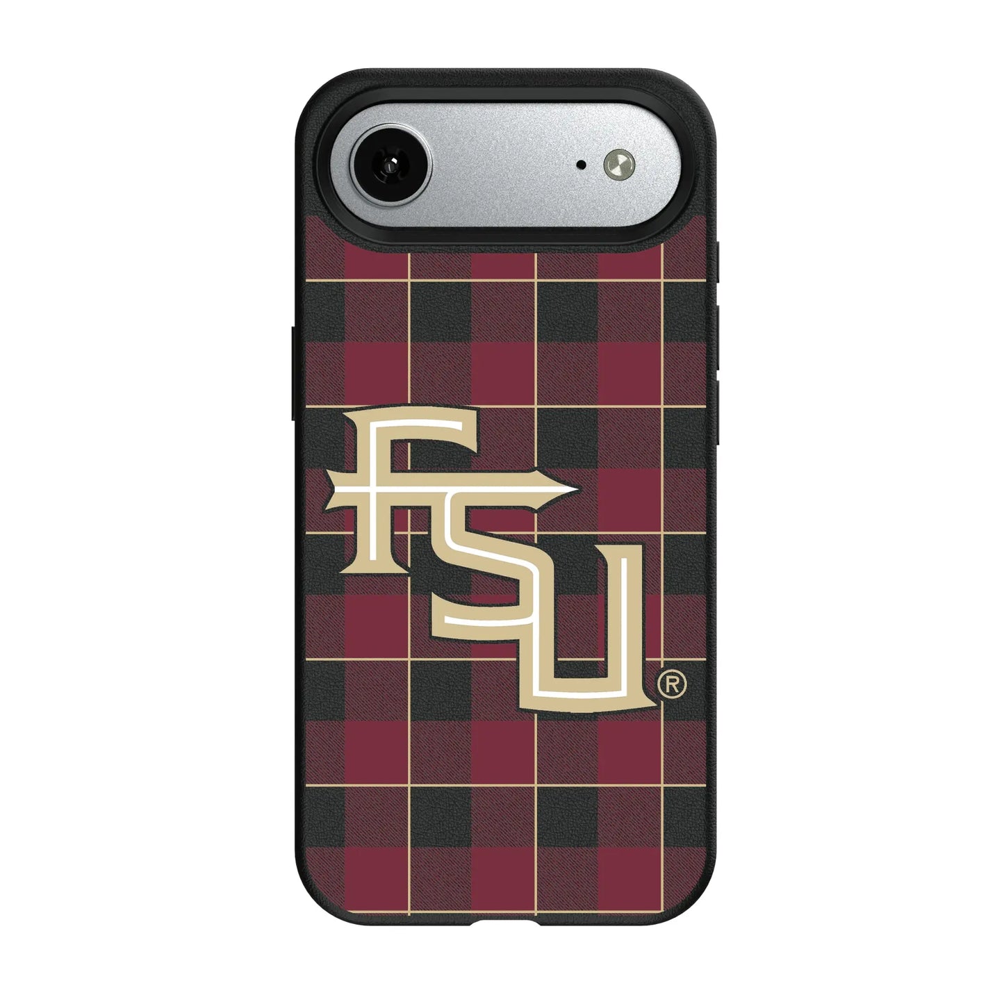 Florida State University Seminoles Athletic Wordmark Plaid MagSafe Compatible Phone Case for Apple iPhone