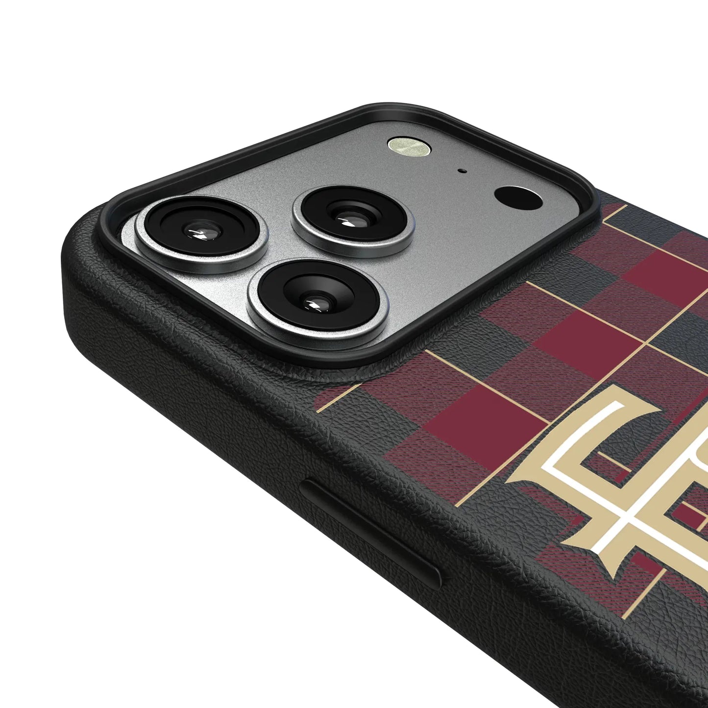 Florida State University Seminoles Athletic Wordmark Plaid MagSafe Compatible Phone Case for Apple iPhone