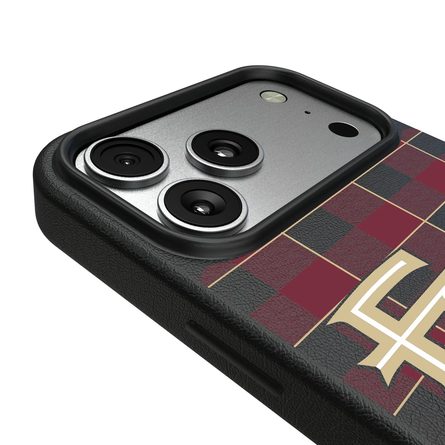 Florida State University Seminoles Athletic Wordmark Plaid MagSafe Compatible Phone Case for Apple iPhone