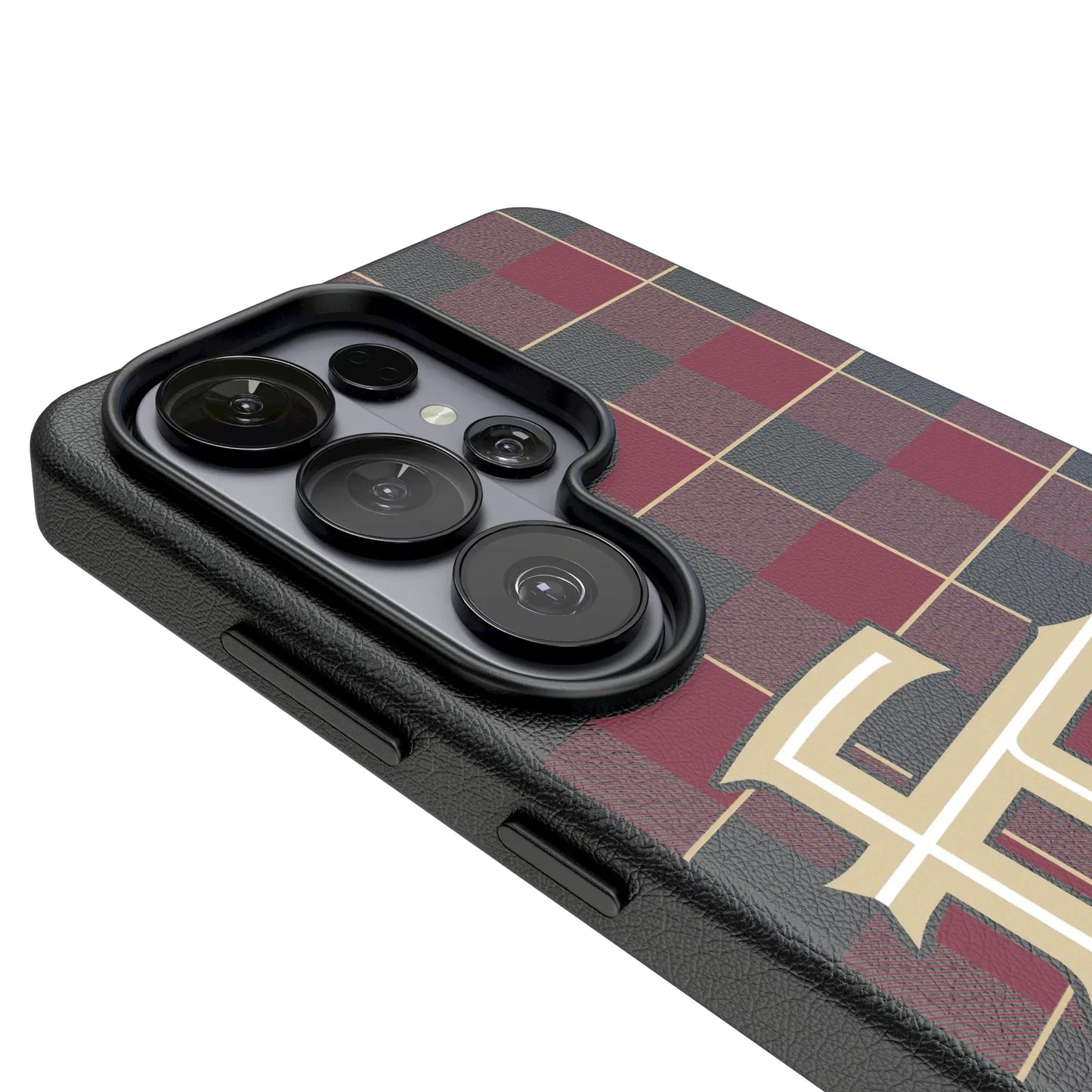 Florida State University Seminoles Athletic Wordmark Plaid MagSafe Compatible Phone Case for Samsung Galaxy