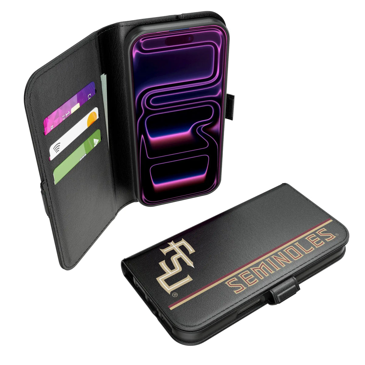 Florida State University Seminoles Athletic Wordmark Sidebar Folio 2.0 Case for Apple iPhone