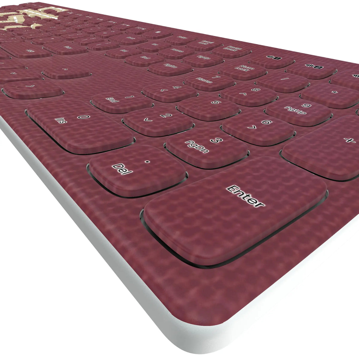 Florida State University Seminoles Athletic Wordmark Solid Curved Wireless Keyboard