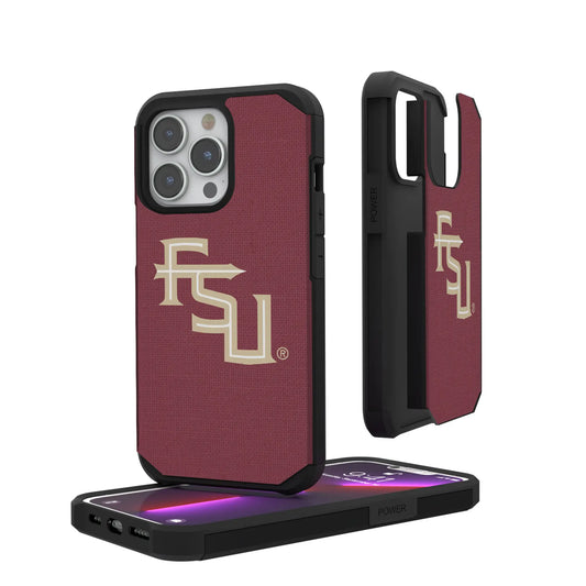 Florida State University Seminoles Athletic Wordmark Solid Rugged Phone Case for Apple iPhone