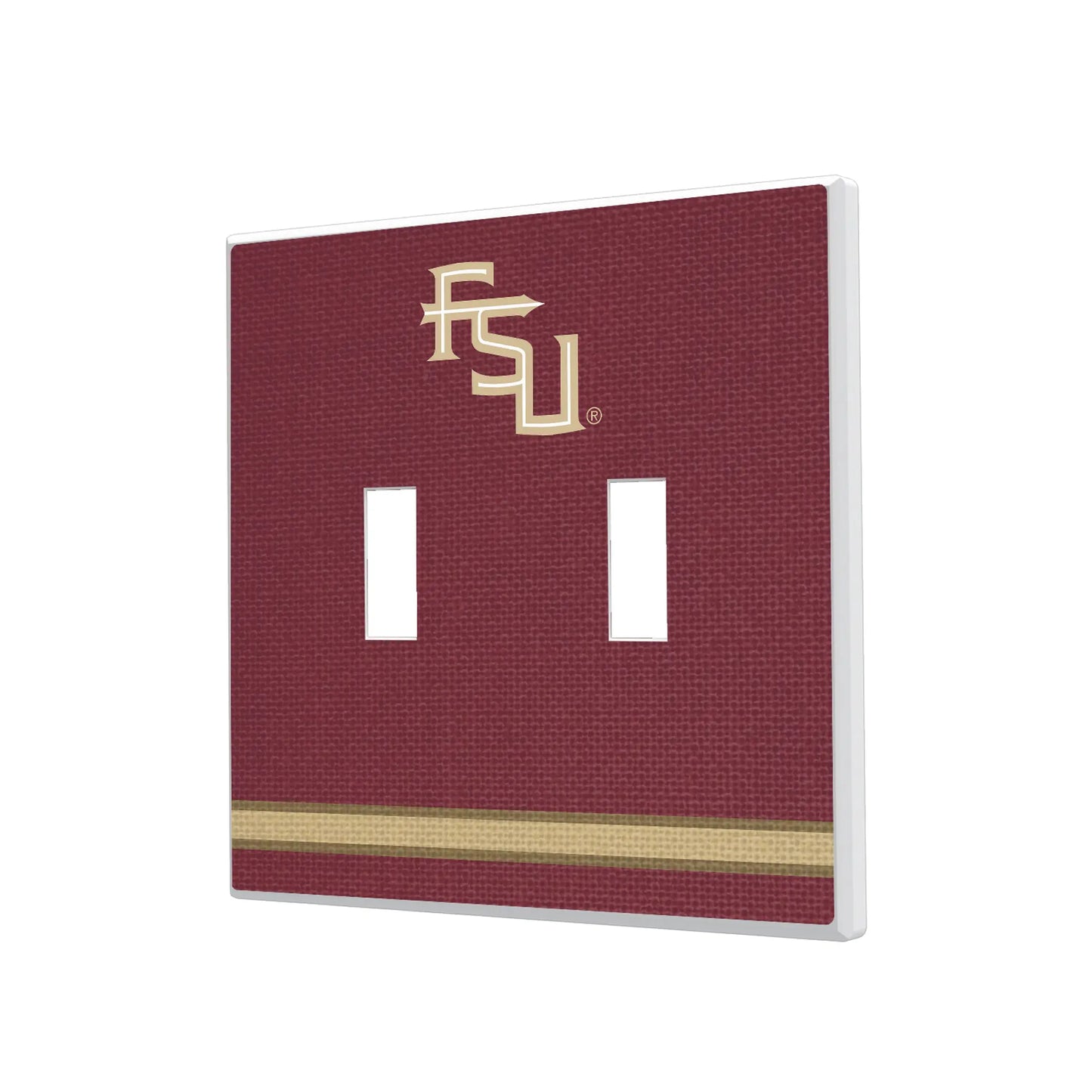 Florida State University Seminoles Athletic Wordmark Stripe Hidden-Screw Light Switch Plate