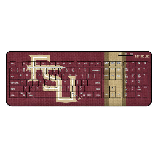 Florida State University Seminoles Athletic Wordmark Stripe Wireless USB Keyboard