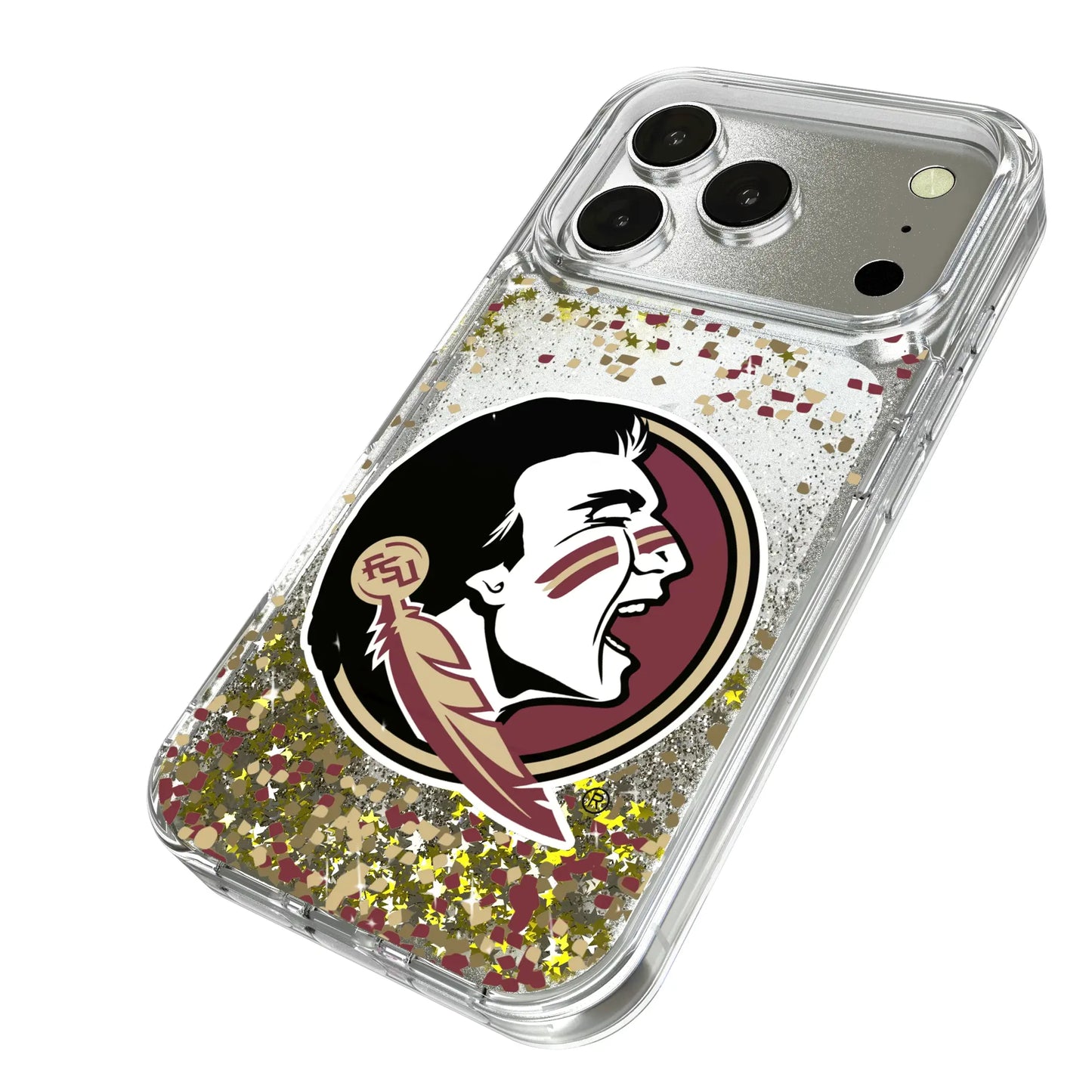 Florida State University Seminoles Confetti Glitter Phone Case for Apple iPhone
