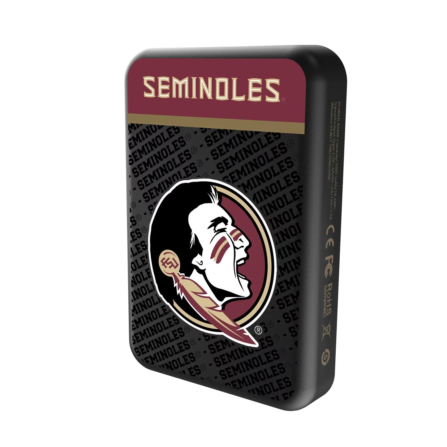 Florida State University Seminoles Endzone Plus Wireless Mag Power Bank