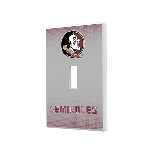Florida State University Seminoles Linen Hidden-Screw Light Switch Plate