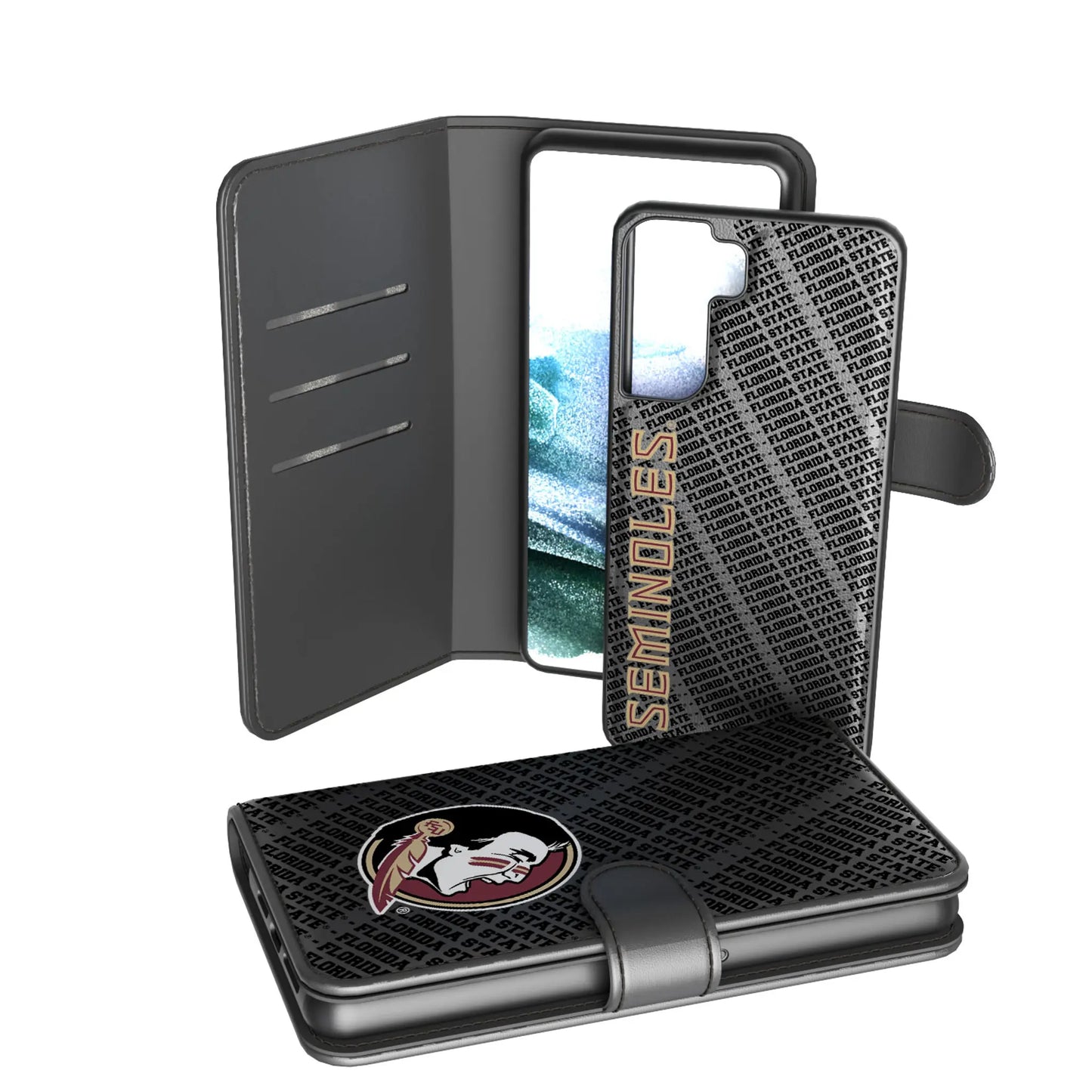 Florida State University Seminoles Monocolor Tilt Wallet Phone Case for Apple iPhone
