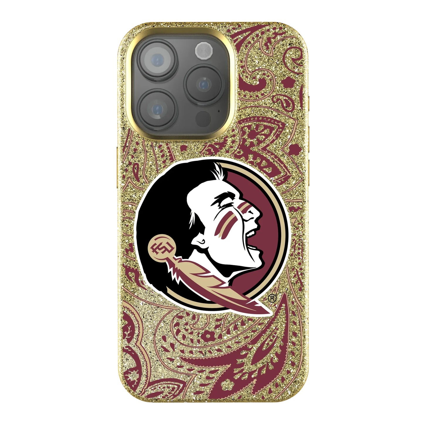 Florida State University Seminoles Paisley Bling Phone Case for Apple iPhone