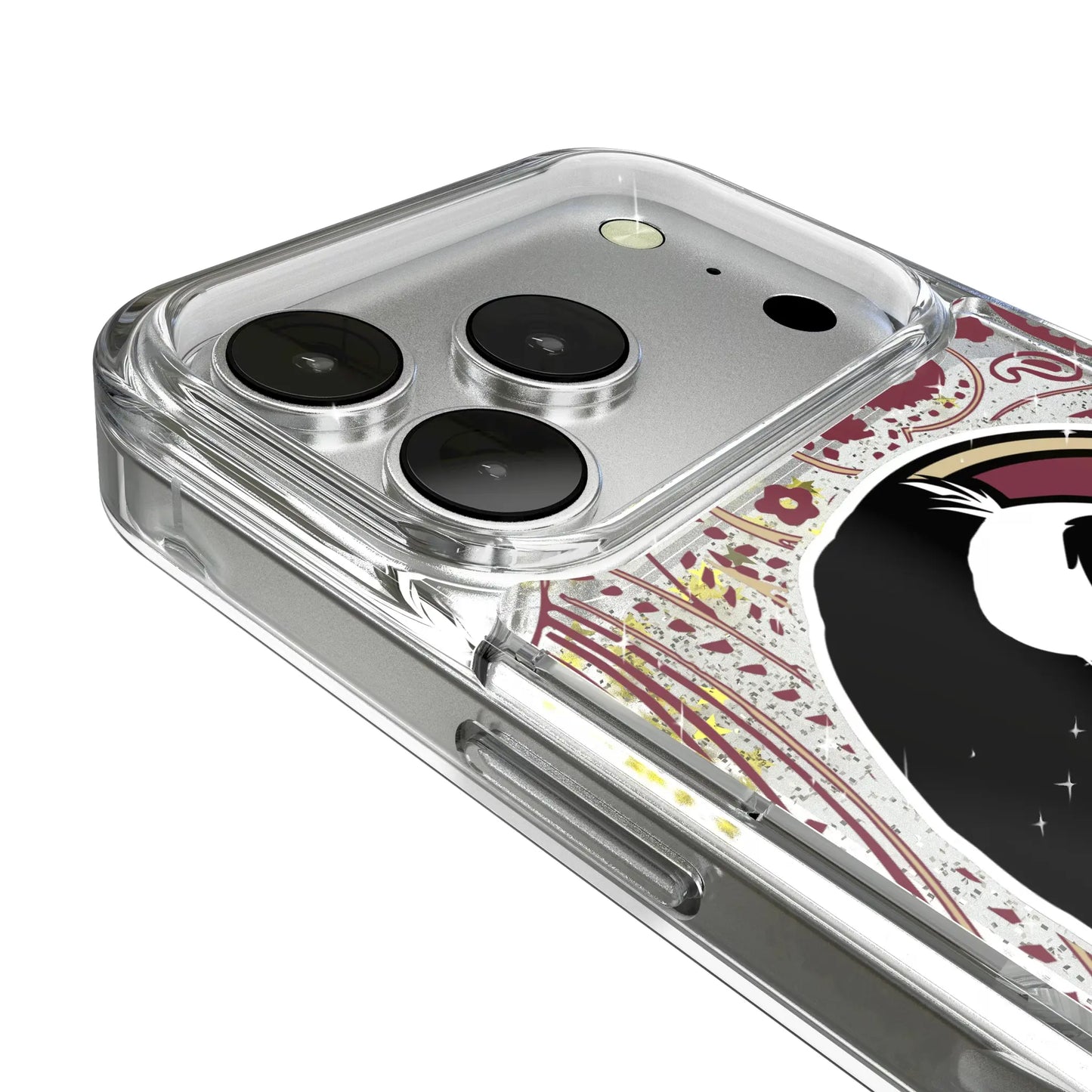 Florida State University Seminoles Paisley Glitter Phone Case for Apple iPhone