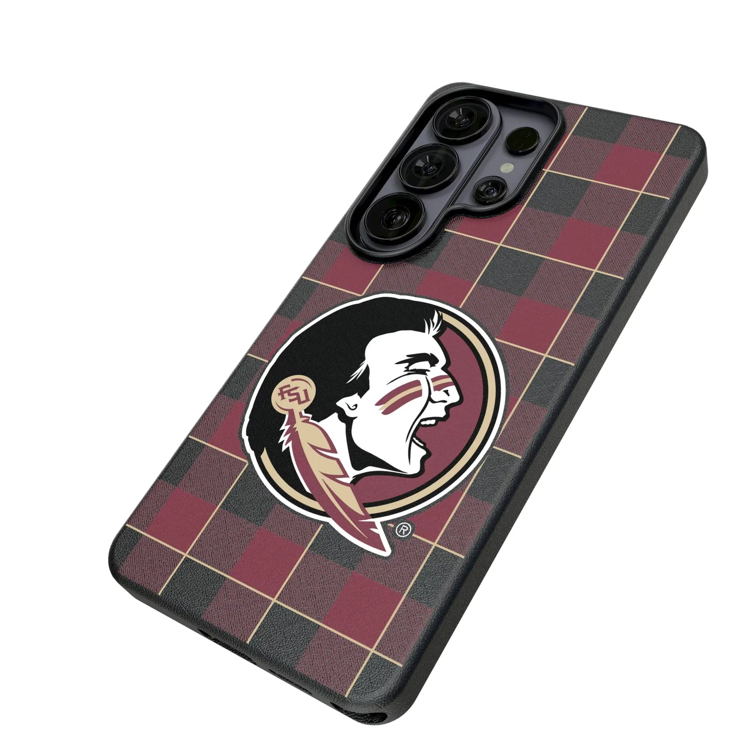 Florida State University Seminoles Plaid MagSafe Compatible Phone Case for Samsung Galaxy