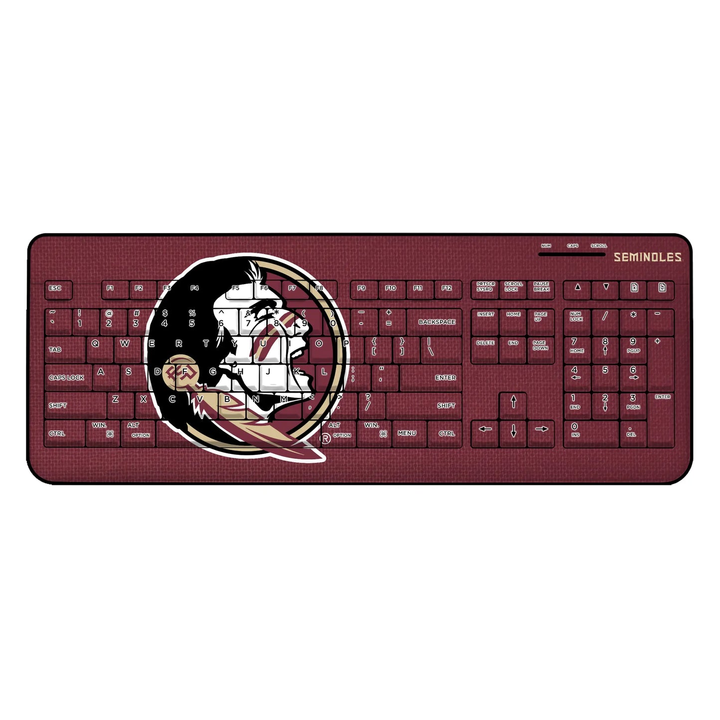 Florida State University Seminoles Solid Wireless USB Keyboard