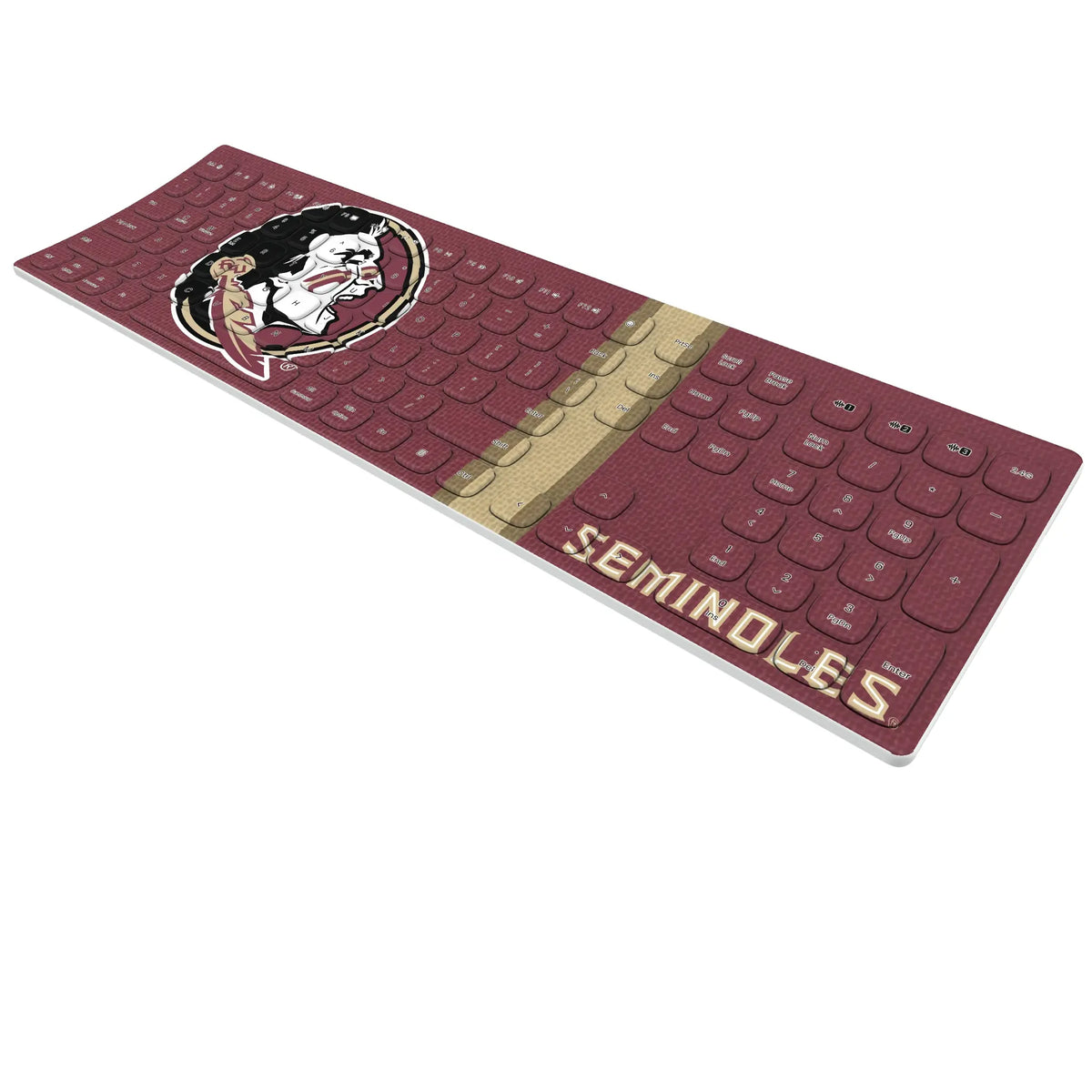 Florida State University Seminoles Stripe Curved Wireless Keyboard