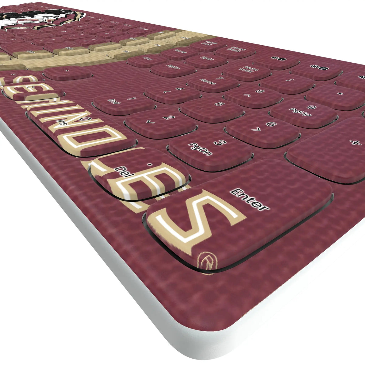 Florida State University Seminoles Stripe Curved Wireless Keyboard