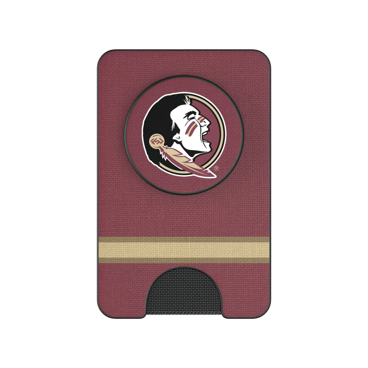 Florida State University Seminoles Stripe PopSockets MagSafe-Compatible PopWallet+