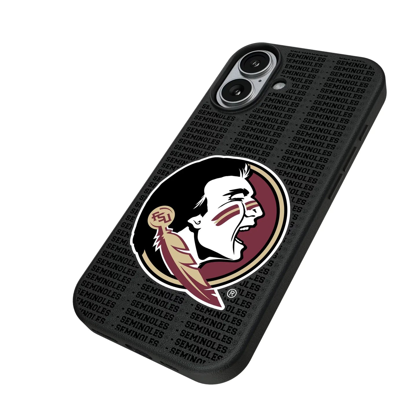 Florida State University Seminoles Text Backdrop MagSafe Compatible Phone Case for Apple iPhone