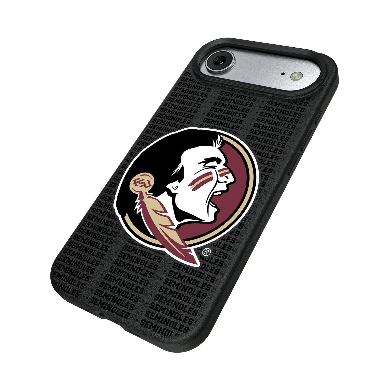 Florida State University Seminoles Text Backdrop MagSafe Compatible Phone Case for Apple iPhone