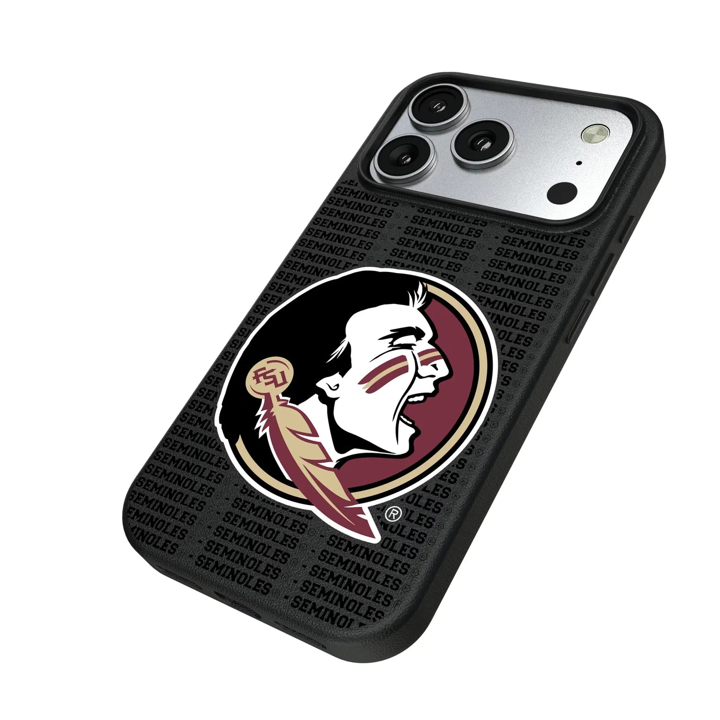 Florida State University Seminoles Text Backdrop MagSafe Compatible Phone Case for Apple iPhone