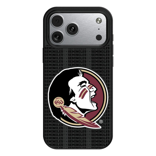 Florida State University Seminoles Text Backdrop MagSafe Compatible Phone Case for Apple iPhone