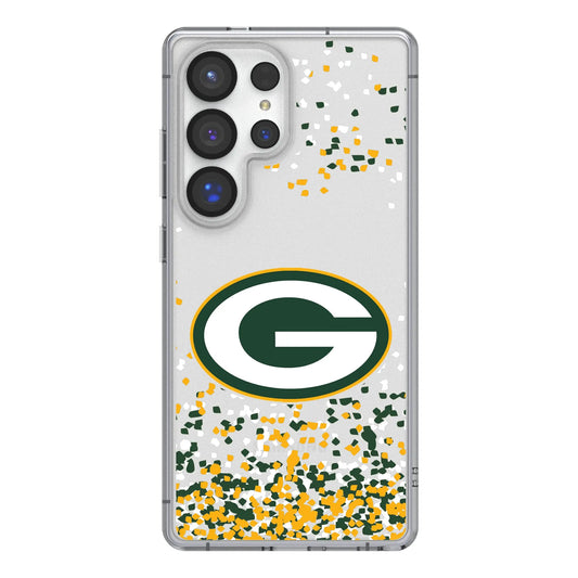 Green Bay Packers Confetti Clear Phone Case for Samsung Galaxy