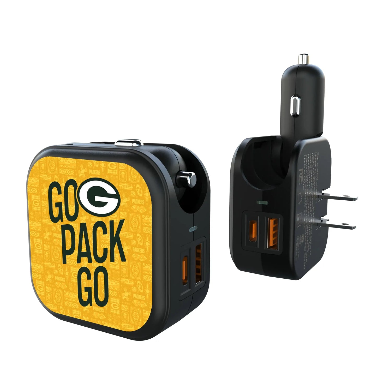 Green Bay Packers Deco 2 in 1 USB A/C Charger