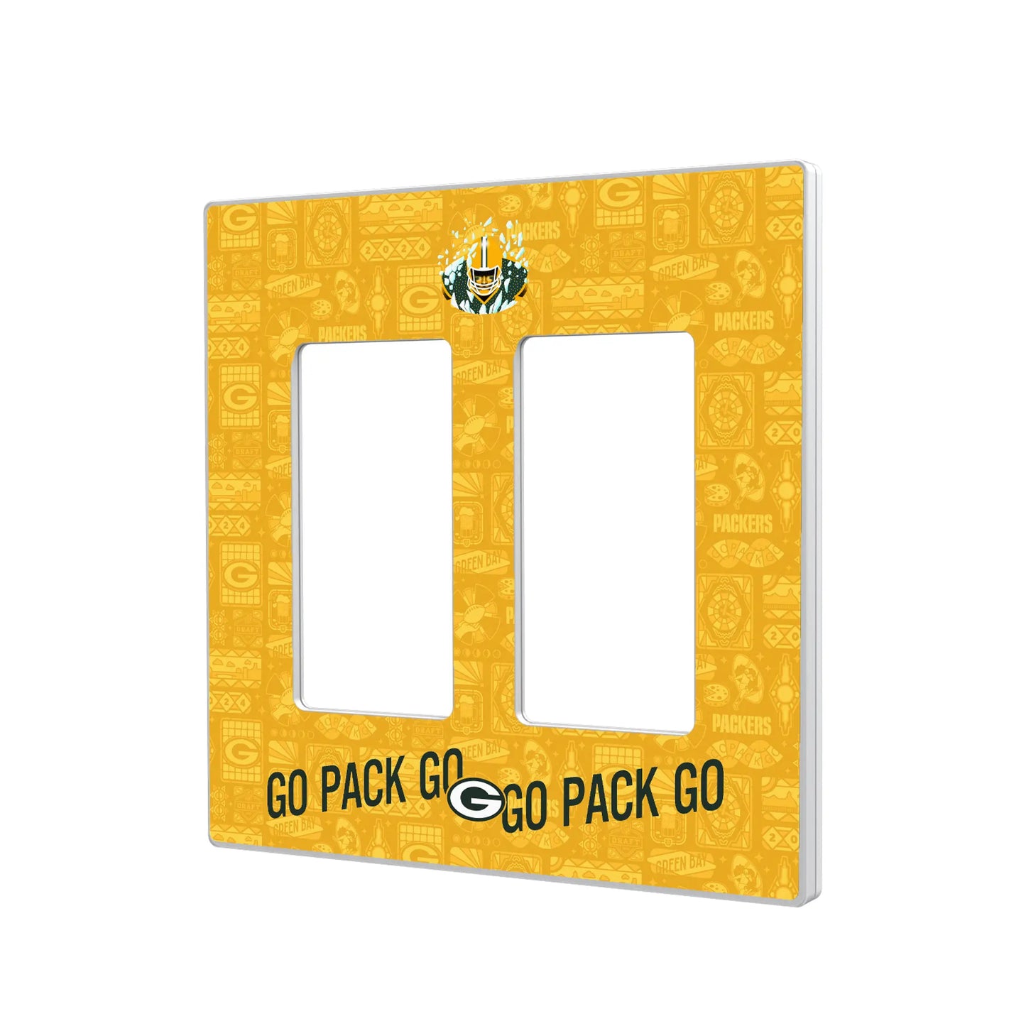 Green Bay Packers Deco Hidden-Screw Light Switch Plate