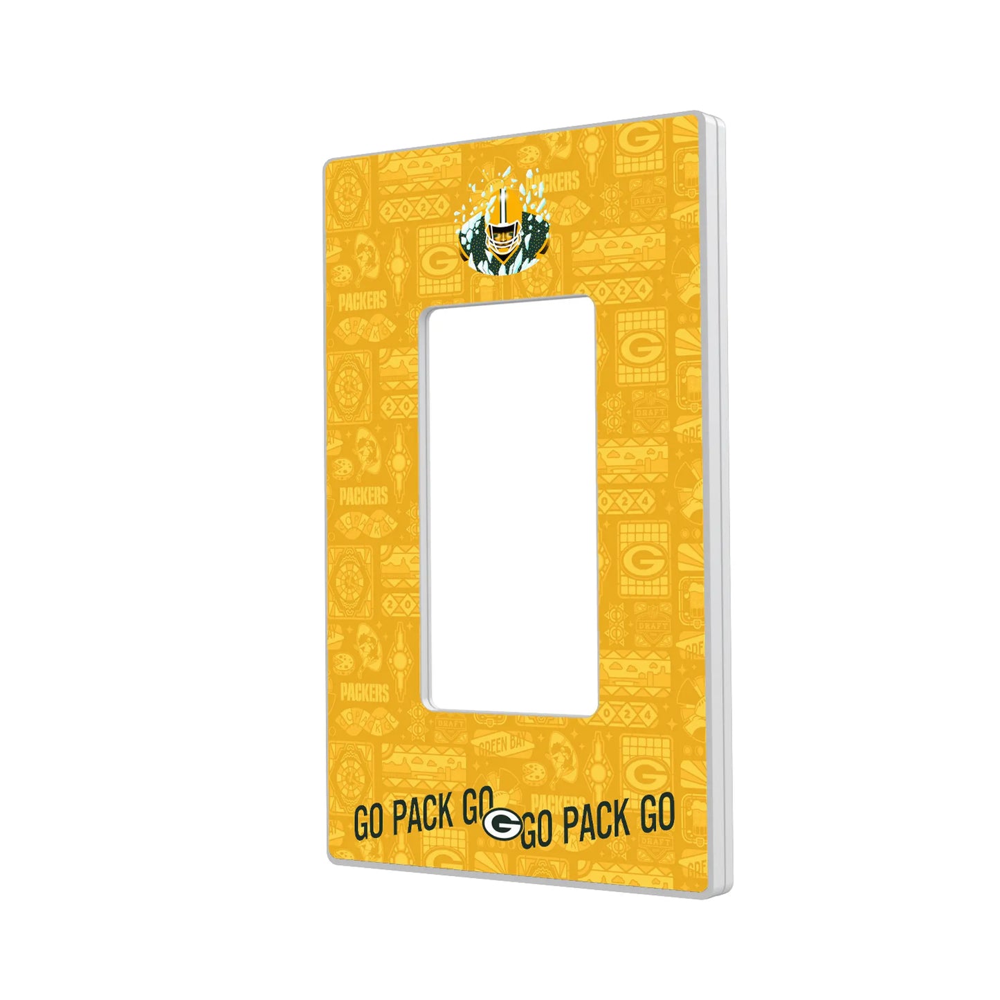 Green Bay Packers Deco Hidden-Screw Light Switch Plate