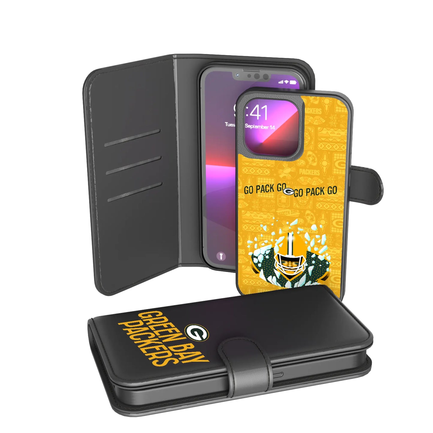 Green Bay Packers Deco Wallet Phone Case for Apple iPhone