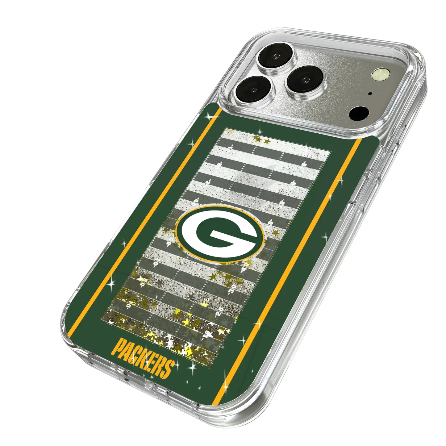 Green Bay Packers Field Glitter Phone Case for Apple iPhone