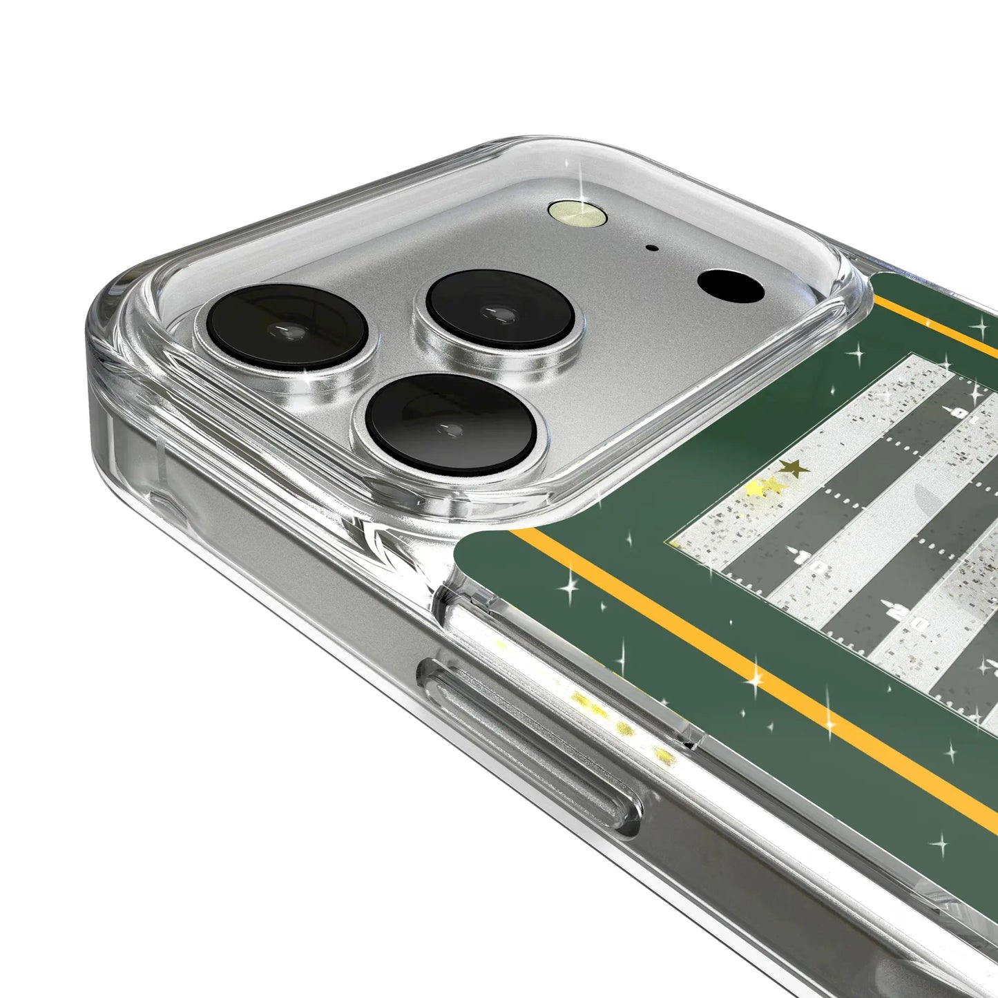 Green Bay Packers Field Glitter Phone Case for Apple iPhone