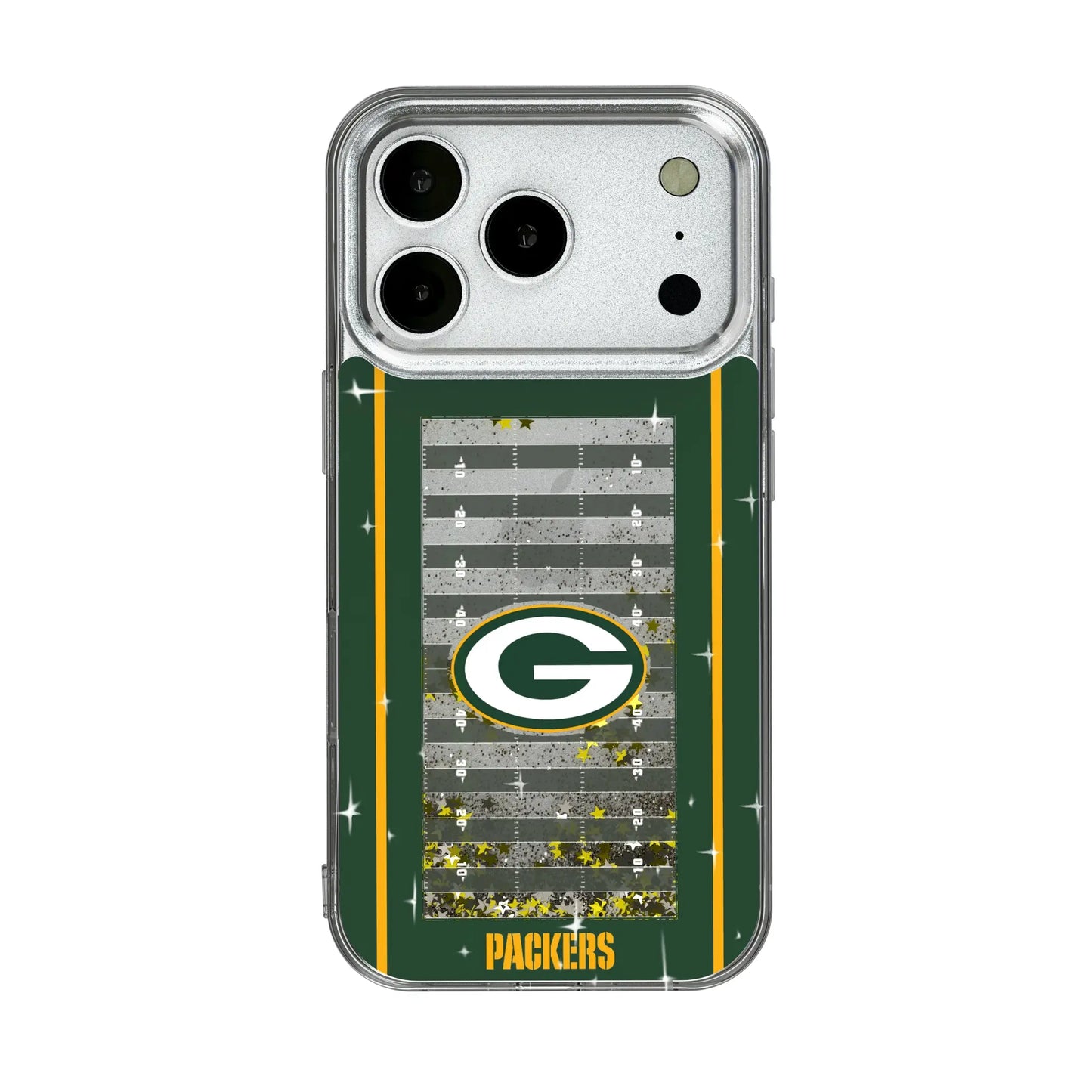 Green Bay Packers Field Glitter Phone Case for Apple iPhone