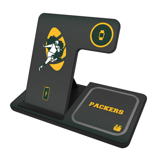 Green Bay Packers Historic Collection Linen 3 in 1 Charging Station