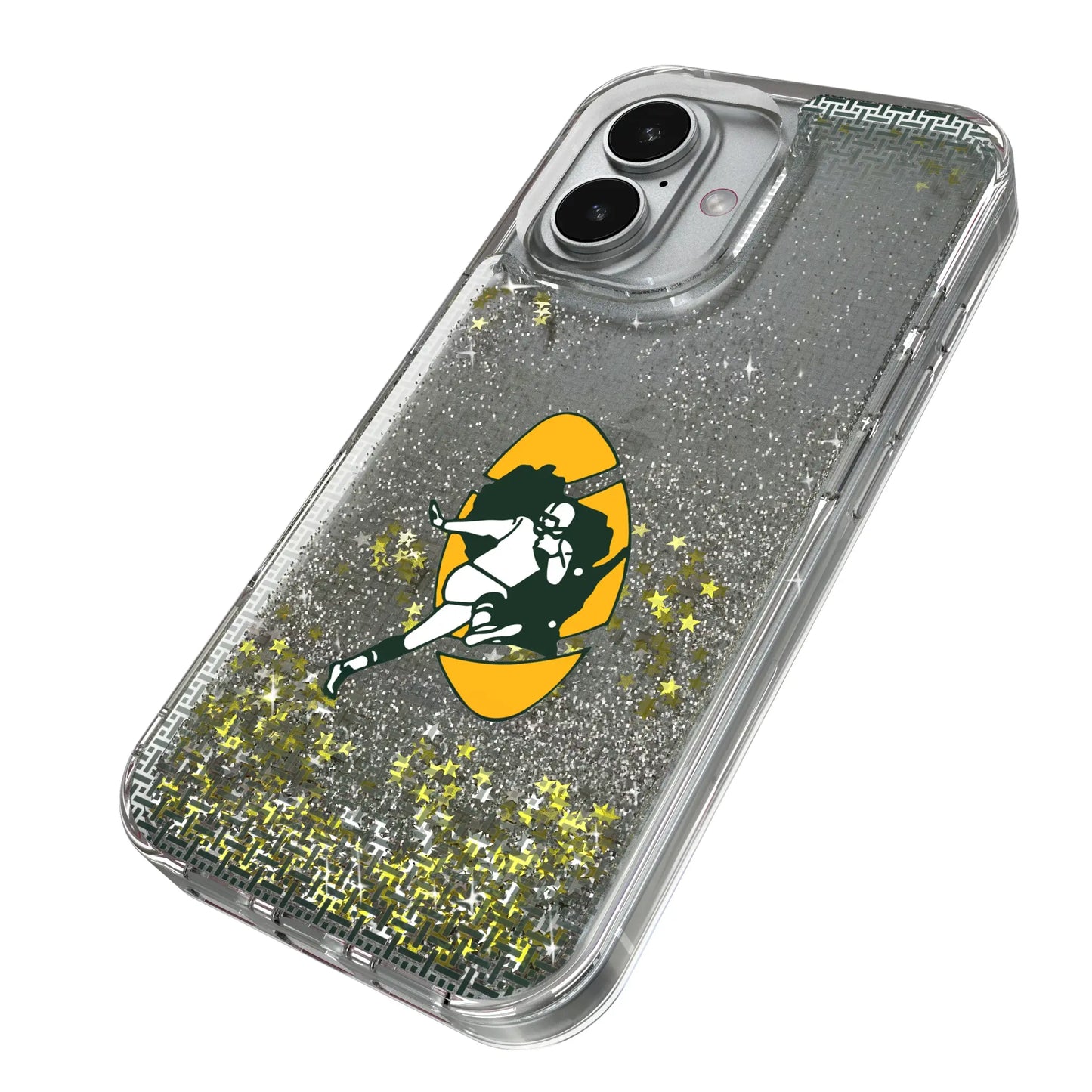 Green Bay Packers Historic Collection Linen Glitter Phone Case for Apple iPhone